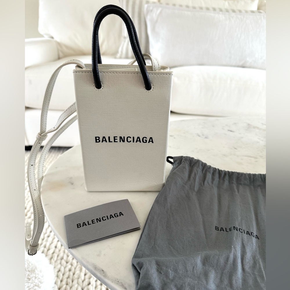 Balenciaga mini shopper tote with strap